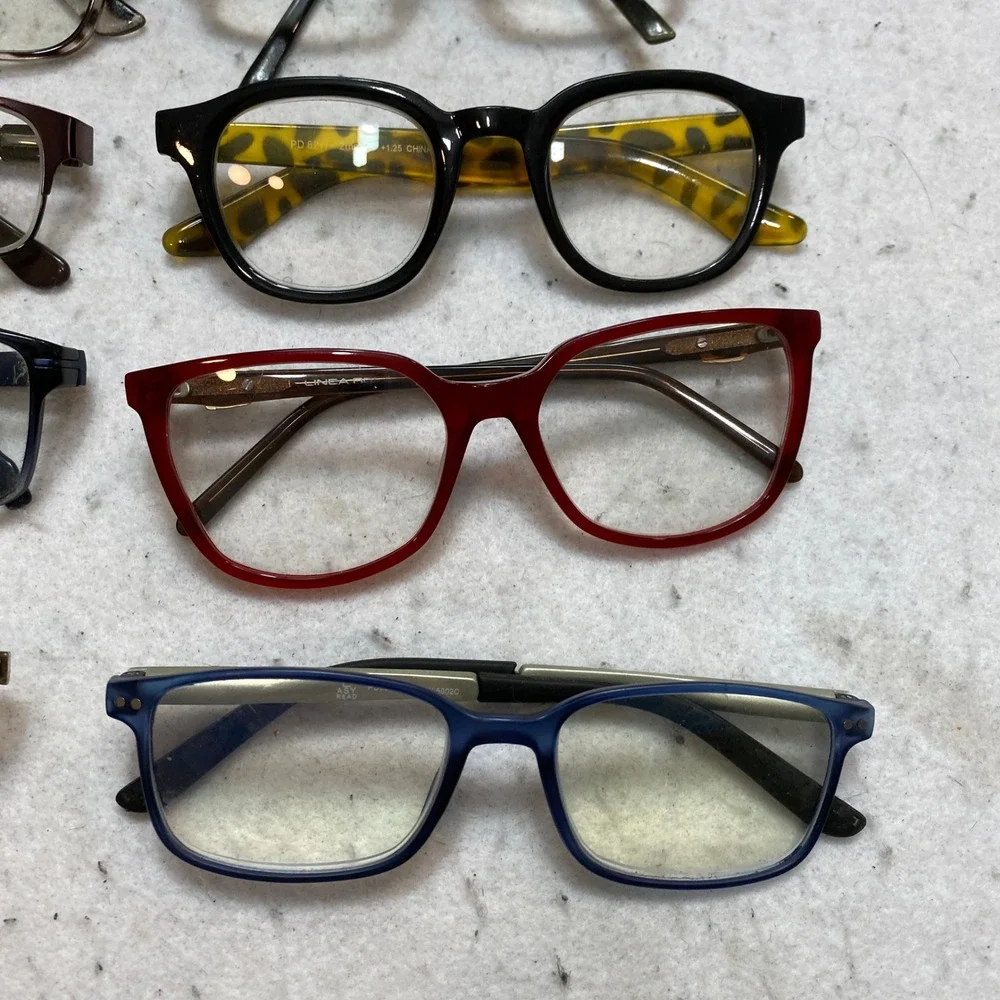 Lot 12 Pairs Unbranded Eyeglasses Frames Mixed Styles Multicolor Bulk Bundle